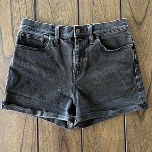 Madewell Black Denim High Rise Short, Size 28